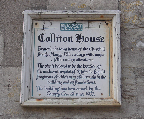 Colliton House Plaque